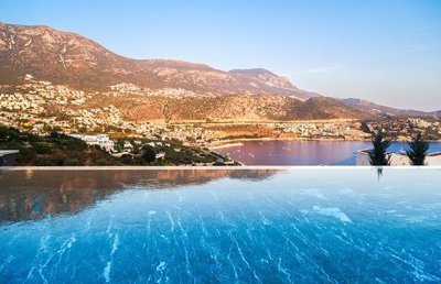 Magnificent Sea View Property For Sale In Kalkan - Infinity pool