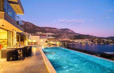 A High-End Sea-View Villa In Kalkan For Sale - Evening at the villa