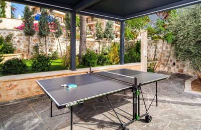 A High-End Sea-View Villa In Kalkan For Sale - Table tennis on the terrace