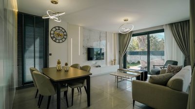 Detached Kusadasi Smart-Home Villa For Sale - Lounge and dining space