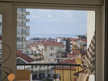 Fully Furnished Alanya Duplex Apartment  For Sale In Cikcilli - Sea views from the bedroom