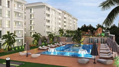 Notable Apartment with On-Complex Facilities For Sale In Kusadasi - Shared pool and social terraces