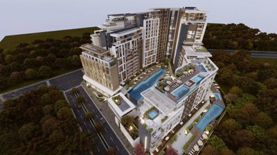 Off-Plan Hotel Concept Antalya Properties For Sale - Complex with many swimming pools