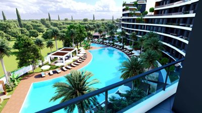 Off-Plan Antalya Investment Properties For Sale - Communal pool and sun terraces