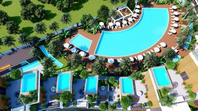 Off-Plan Antalya Investment Properties For Sale - Arial view over the complete complex