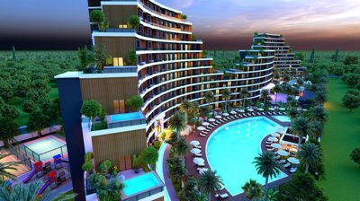 Off-Plan Antalya Investment Properties For Sale - Side view of the luxury complex