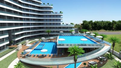 Value Investment Properties For Sale In Antalya - A modern complex with luxury facilities