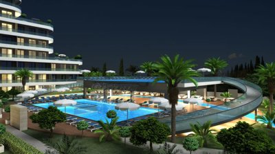 Value Investment Properties For Sale In Antalya - Complex lit up during the evening