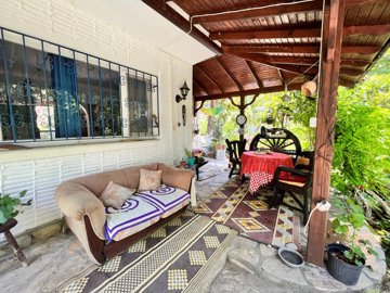 A Countryside Property For Sale In Dalyan - Covered seating terrace