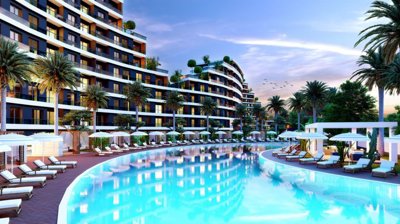 Sensational Investment Properties In Antalya For Sale - Large shared pool for residents