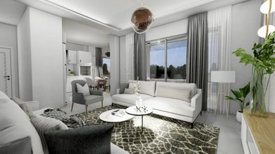 Deluxe Off-Plan Fethiye Property For Sale - Open-plan living space