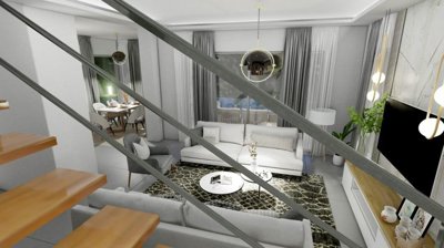 Deluxe Off-Plan Fethiye Property For Sale - Stylish open staircase