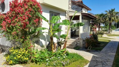 Detached Villa With A Shared Pool For Sale In Dalyan - A covered seating terrace 