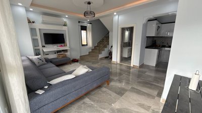 Luxury Twin Villa For Sale in Antalya - A spacious, light and airy living area