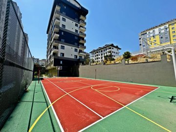 Modern Alanya One-Bedroom Property For Sale – Basketball court on site