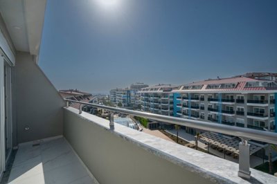 Ready To Move Duplex Apartment In Kestel, Alanya - Balcony from the living area with sea views