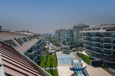 Ready To Move Duplex Apartment In Kestel, Alanya - Views down over the complex