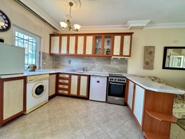 Ready-To-Move Semi-Detached Triplex Villa For Sale In Fethiye - Kitchen, fully fitted with white goods