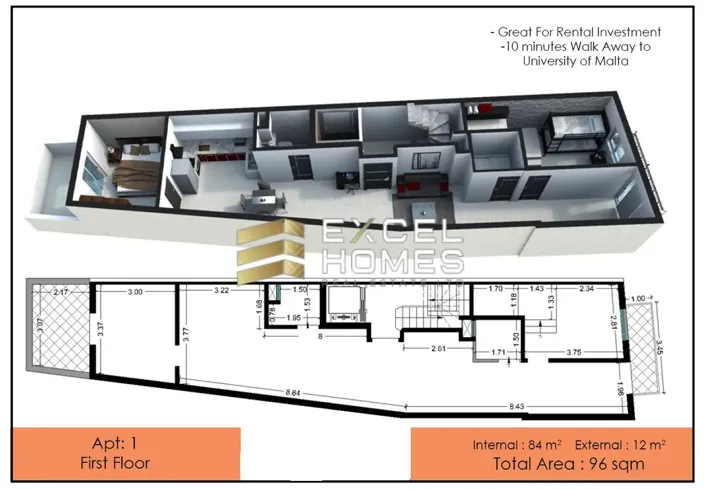 Image No.1-1 Bed Apartment for sale