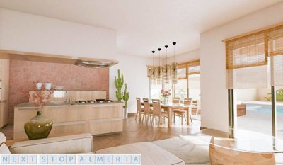 Artist´s impression of kitchen dining area