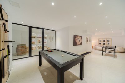 Basement - wine cellar & games room