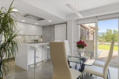 dining area and kitchen