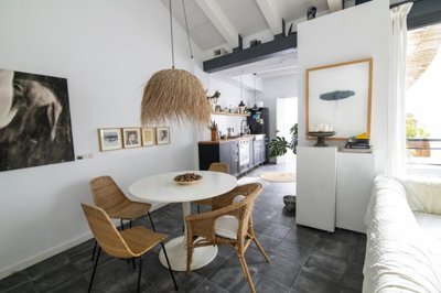 dining area and kitchen