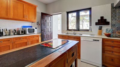 kitchen with door to east terrace