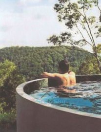 water tank converted into pool