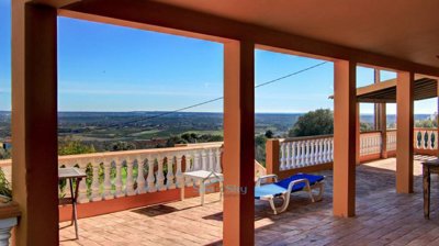 main house - terrace with views to coast