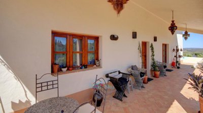 large covered terrace